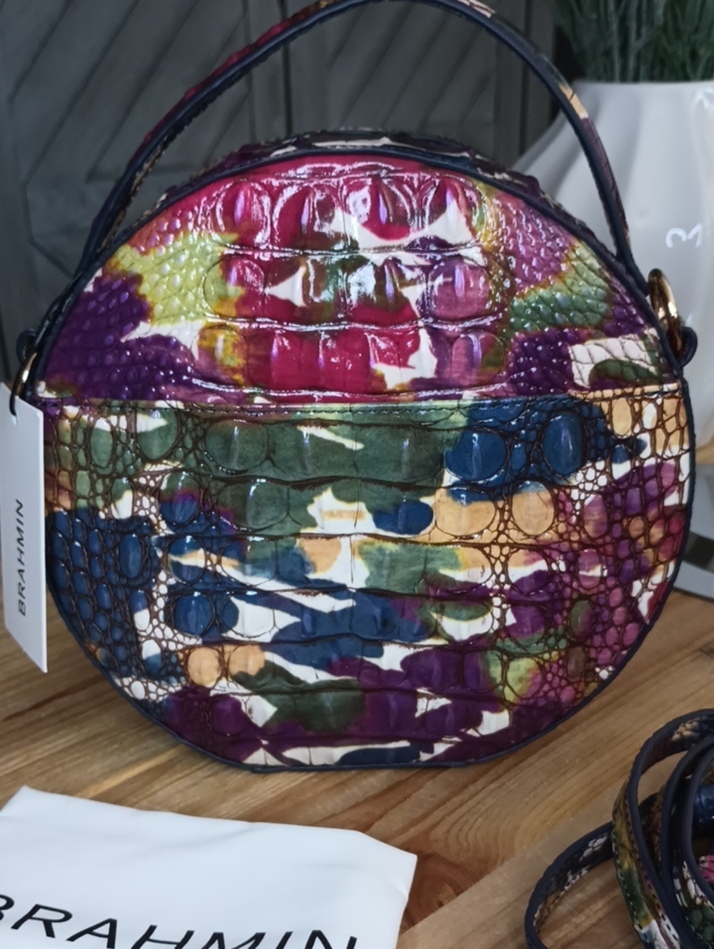 Brahmin “Lane” Wildflower Melbourne Crossbody Bag, With Dusty - Picture 3 of 6